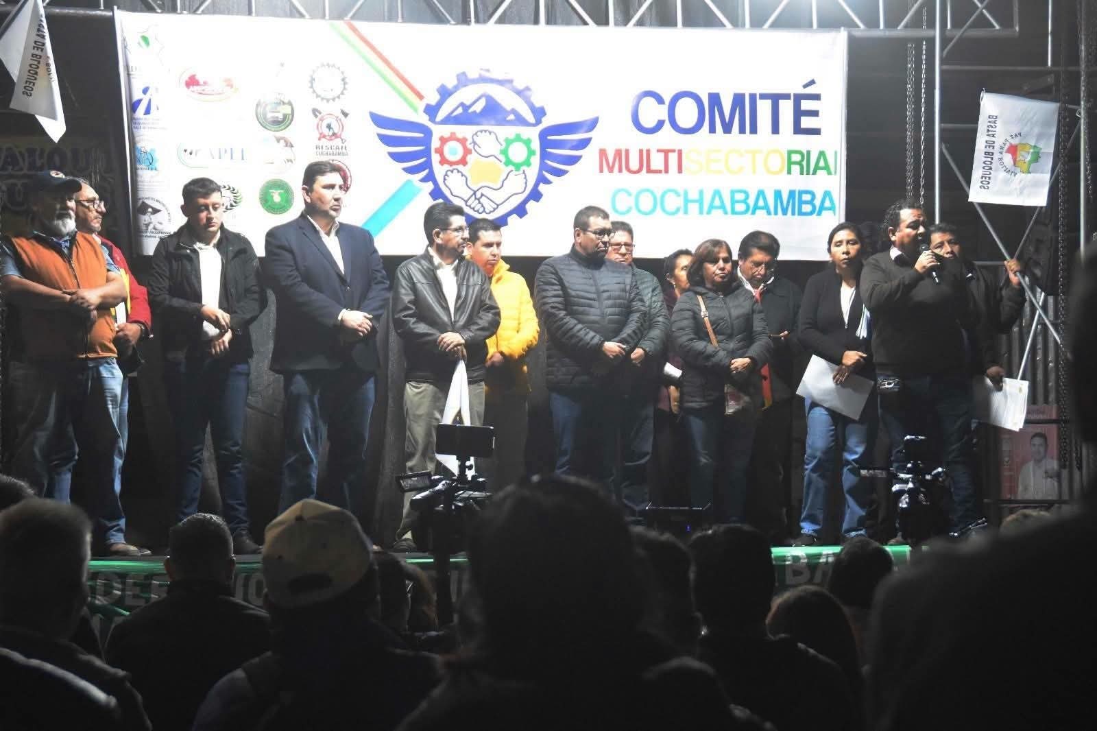 Cabildo multisectorial en Cochabamba pide al Gobierno que dicte Estado de excepción