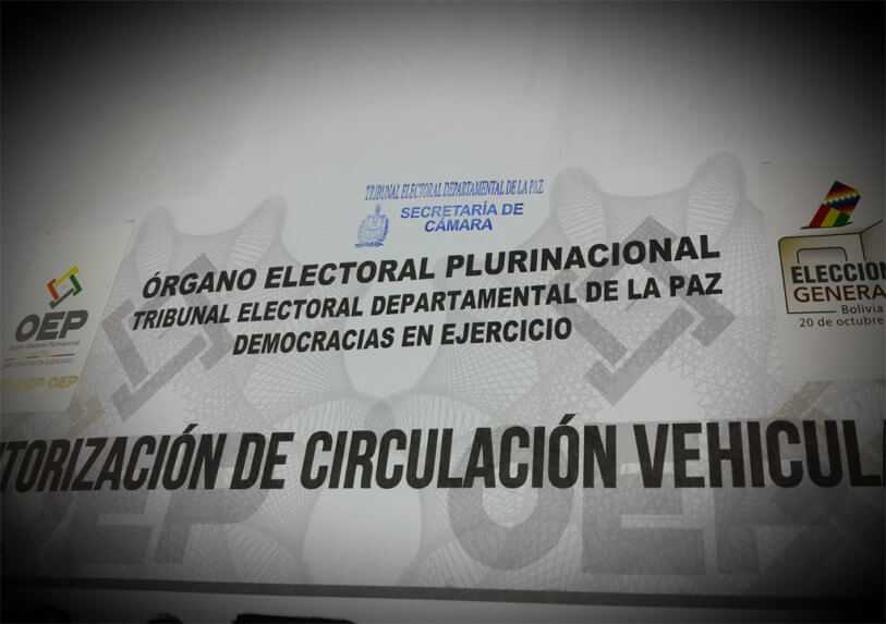 TSE habilita sistema para solicitar permisos de circulación de vehículos para las Elecciones Subnacionales este 22 de marzo