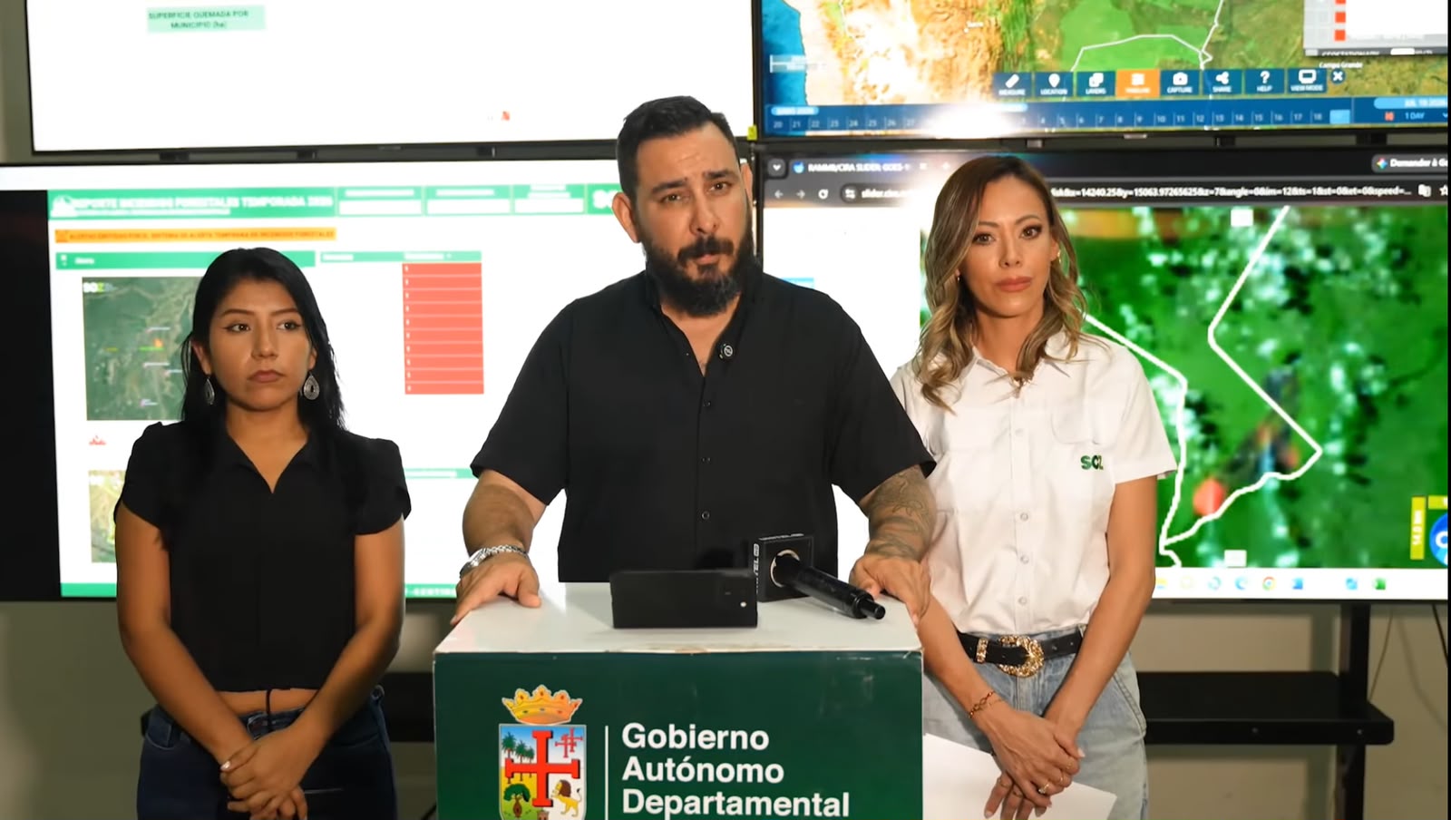 Gobernación de Santa Cruz reporta cuatro incendios activos y anuncia acciones legales severas
